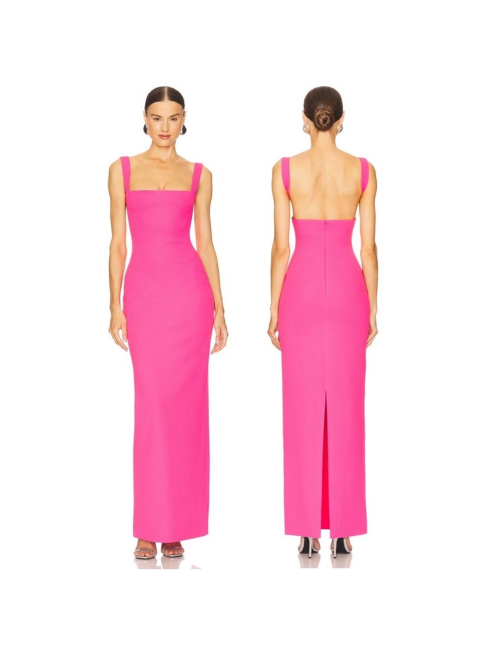 Solace London Hot Pink Maxi Column Dress